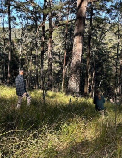 Matt and Maaike confidently wading through the long grass